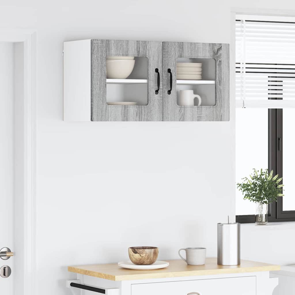 Kitchen Wall Cabinet with Shelf Grey Sonoma 40 x 31 x 40 cm
